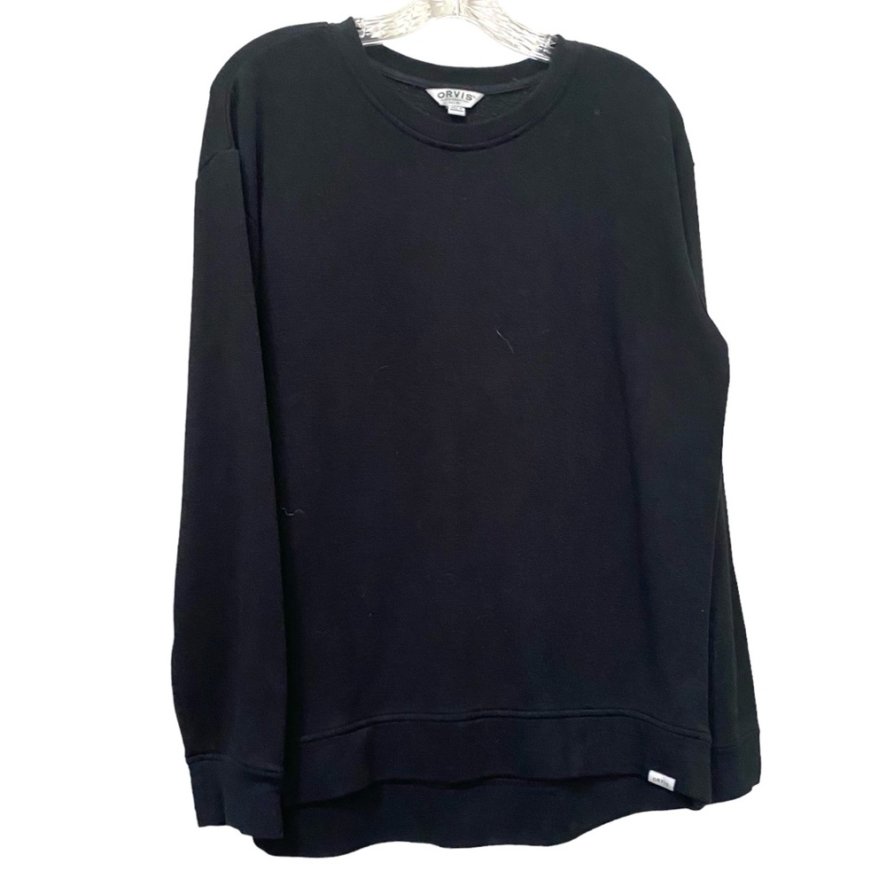 Orvis Classic Collection Solid Black Sweatshirt Womens size M